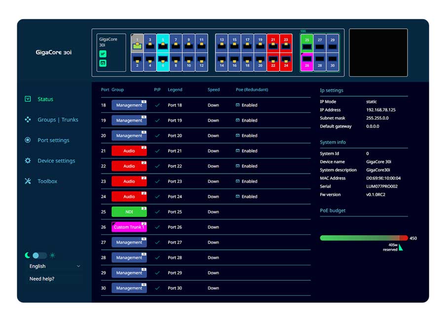 Intuitive web UI